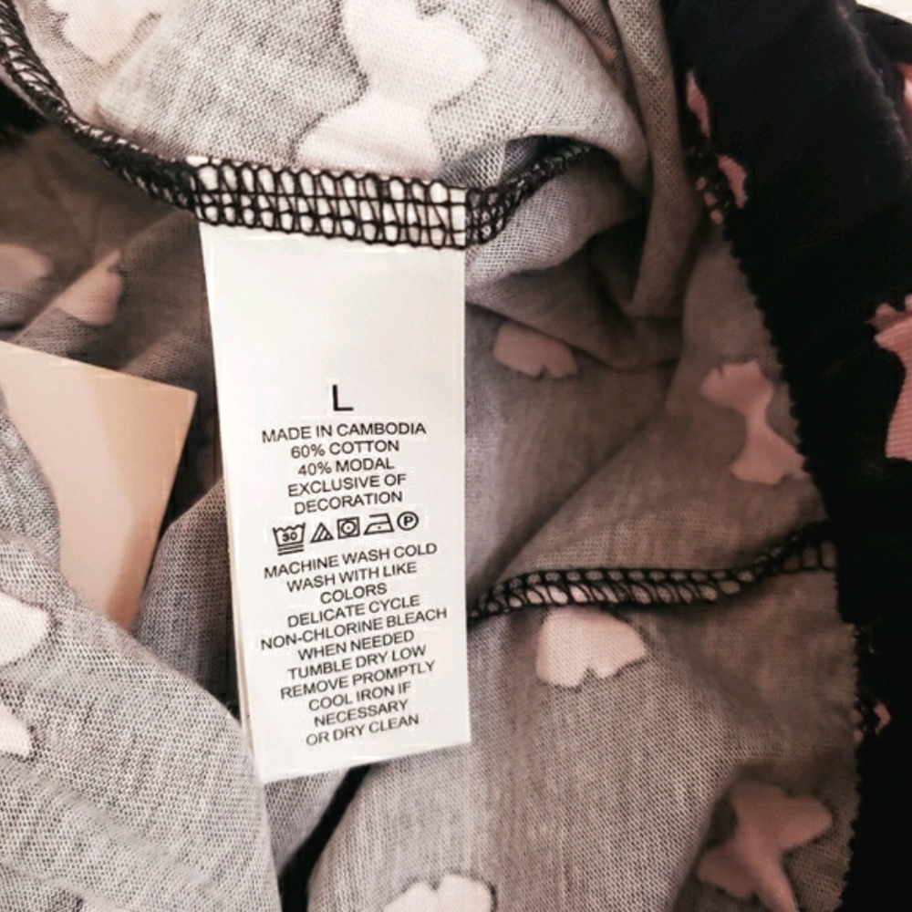 NWT Kate Spade 2pc Pajama Set Pink Bows Top & Pant - Picture 10 of 10